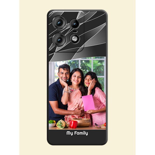 Mixed Wave Lines on Photo On Space Black Custom Soft Matte Mobile Back Cover - Motorola Edge 50 Pro 5G Mixed Wave Lines on Photo On Space Black Custom Soft Matte Mobile Back Cover - Motorola Edge 50 Pro 5G