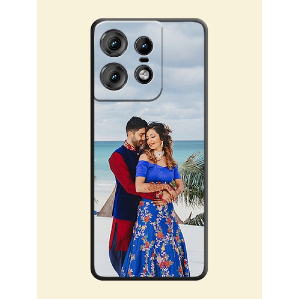 Full Single Pic Upload On Space Black Custom Soft Matte Mobile Back Cover - Motorola Edge 50 Pro 5G Full Single Pic Upload On Space Black Custom Soft Matte Mobile Back Cover - Motorola Edge 50 Pro 5G