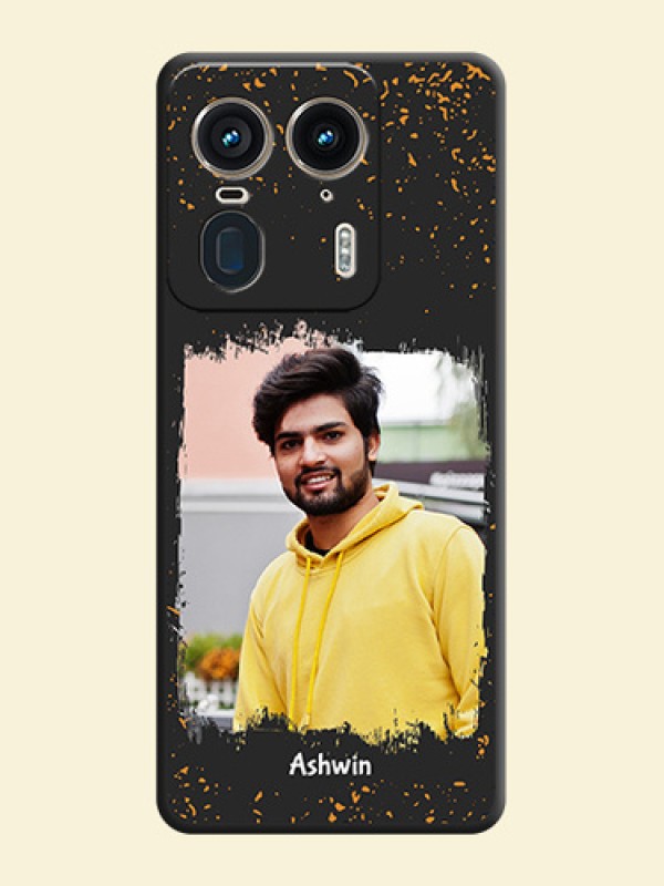 Spray Free Design on Photo On Space Black Custom Soft Matte Mobile Back Cover - Motorola Edge 50 Ultra 5G