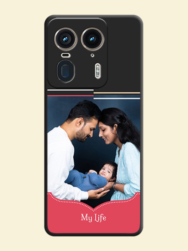 Classic Plain Design with Name On Space Black Custom Soft Matte Mobile Back Cover - Motorola Edge 50 Ultra 5G