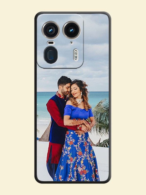 Full Single Pic Upload On Space Black Custom Soft Matte Mobile Back Cover - Motorola Edge 50 Ultra 5G