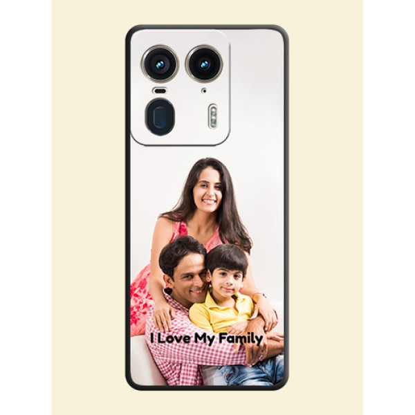 Full Single Pic Upload With Text On Space Black Custom Soft Matte Mobile Back Cover - Motorola Edge 50 Ultra 5G Full Single Pic Upload With Text On Space Black Custom Soft Matte Mobile Back Cover - Motorola Edge 50 Ultra 5G