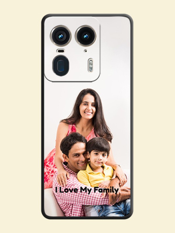 Full Single Pic Upload With Text On Space Black Custom Soft Matte Mobile Back Cover - Motorola Edge 50 Ultra 5G