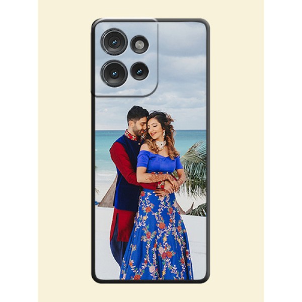 Full Single Pic Upload On Space Black Custom Soft Matte Mobile Back Cover - Motorola Edge 50 Full Single Pic Upload On Space Black Custom Soft Matte Mobile Back Cover - Motorola Edge 50