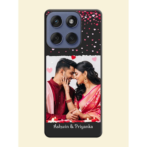 Fall in Love with Your Partner on Photo On Space Black Custom Soft Matte Mobile Back Cover - Motorola Edge 60 Fusion Fall in Love with Your Partner on Photo On Space Black Custom Soft Matte Mobile Back Cover - Motorola Edge 60 Fusion