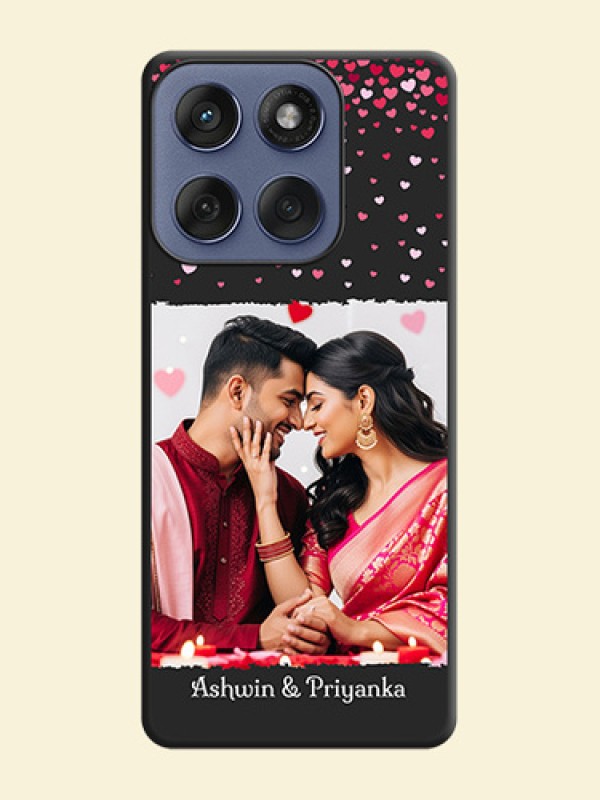 Fall in Love with Your Partner on Photo On Space Black Custom Soft Matte Mobile Back Cover - Motorola Edge 60 Fusion