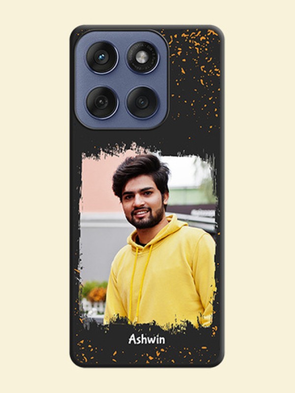 Spray Free Design on Photo On Space Black Custom Soft Matte Mobile Back Cover - Motorola Edge 60 Fusion