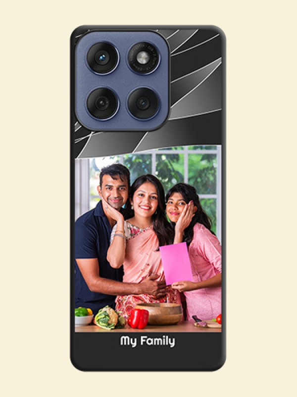 Mixed Wave Lines on Photo On Space Black Custom Soft Matte Mobile Back Cover - Motorola Edge 60 Fusion