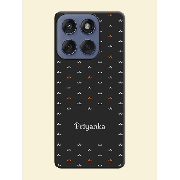 Simple Pattern With Custom Text On Space Black Custom Soft Matte Mobile Back Cover - Motorola Edge 60 Fusion Simple Pattern With Custom Text On Space Black Custom Soft Matte Mobile Back Cover - Motorola Edge 60 Fusion
