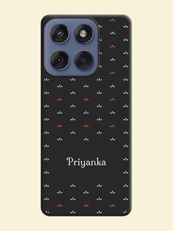 Simple Pattern With Custom Text On Space Black Custom Soft Matte Mobile Back Cover - Motorola Edge 60 Fusion