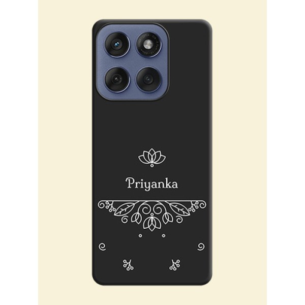Lotus Garden Custom Text On Space Black Custom Soft Matte Mobile Back Cover - Motorola Edge 60 Fusion Lotus Garden Custom Text On Space Black Custom Soft Matte Mobile Back Cover - Motorola Edge 60 Fusion
