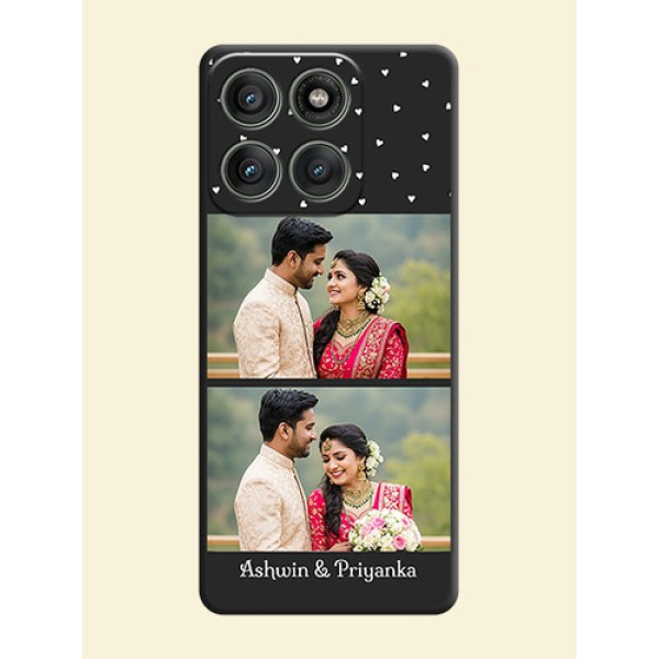 Miniature Love Symbols with Name On Space Black Custom Soft Matte Mobile Back Cover - Motorola Edge 60 Pro 5G Miniature Love Symbols with Name On Space Black Custom Soft Matte Mobile Back Cover - Motorola Edge 60 Pro 5G