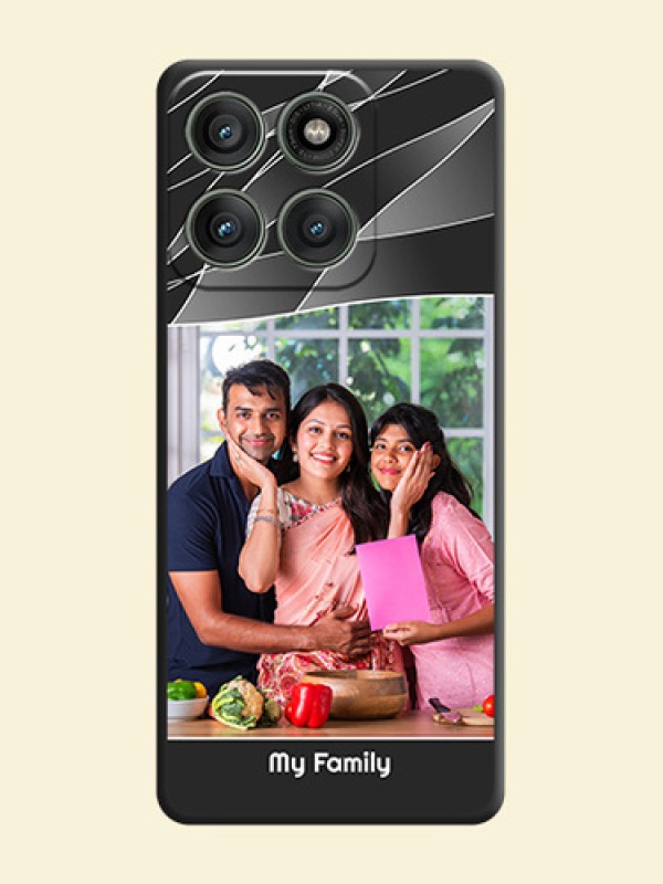 Mixed Wave Lines on Photo On Space Black Custom Soft Matte Mobile Back Cover - Motorola Edge 60 Pro 5G