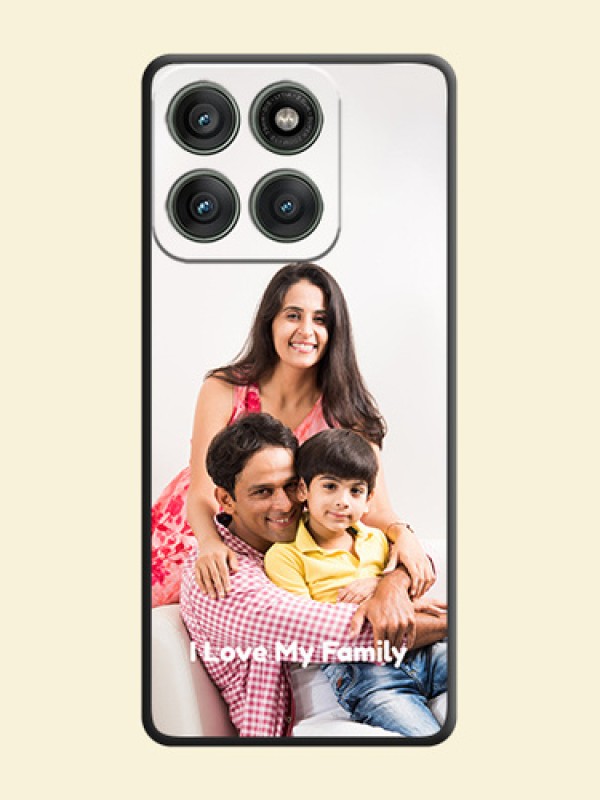 Full Single Pic Upload With Text On Space Black Custom Soft Matte Mobile Back Cover - Motorola Edge 60 Pro 5G