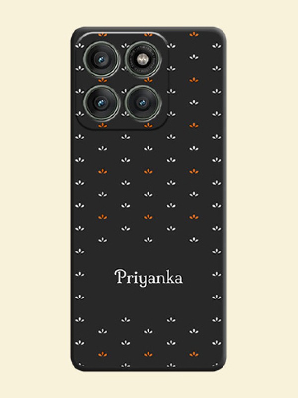 Simple Pattern With Custom Text On Space Black Custom Soft Matte Mobile Back Cover - Motorola Edge 60 Pro 5G