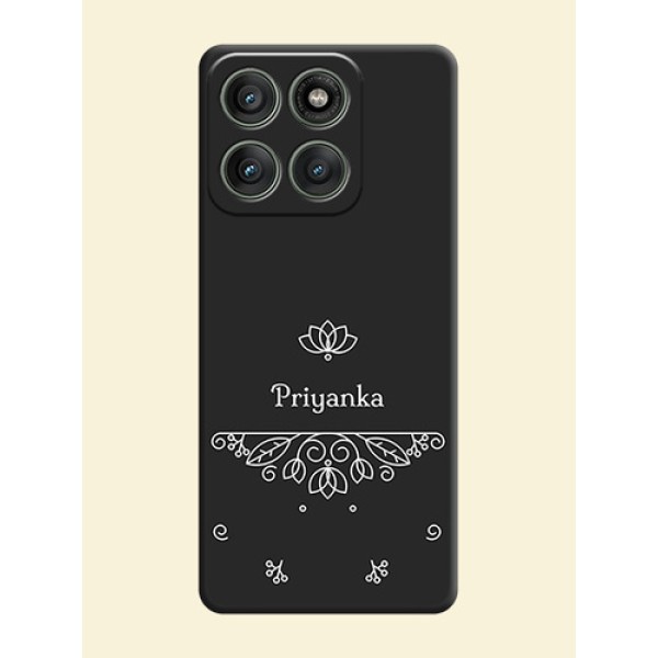 Lotus Garden Custom Text On Space Black Custom Soft Matte Mobile Back Cover - Motorola Edge 60 Pro 5G Lotus Garden Custom Text On Space Black Custom Soft Matte Mobile Back Cover - Motorola Edge 60 Pro 5G