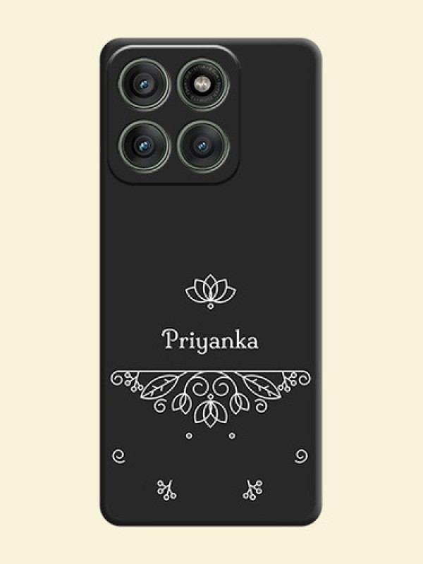 Lotus Garden Custom Text On Space Black Custom Soft Matte Mobile Back Cover - Motorola Edge 60 Pro 5G