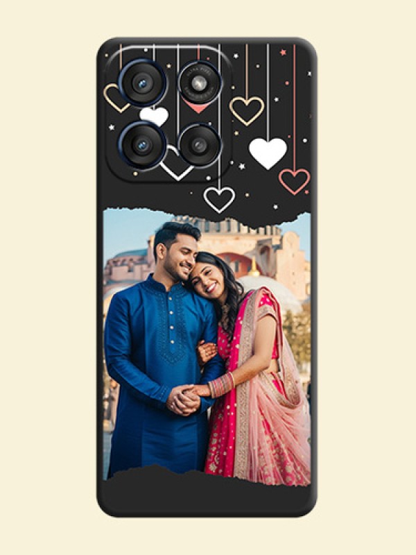 Love Hangings with Splash Wave Picture On Space Black Custom Soft Matte Mobile Back Cover - Motorola Edge 60 Stylus