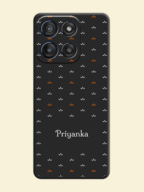 Simple Pattern With Custom Text On Space Black Custom Soft Matte Mobile Back Cover - Motorola Edge 60 Stylus