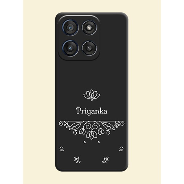 Lotus Garden Custom Text On Space Black Custom Soft Matte Mobile Back Cover - Motorola Edge 60 Stylus Lotus Garden Custom Text On Space Black Custom Soft Matte Mobile Back Cover - Motorola Edge 60 Stylus