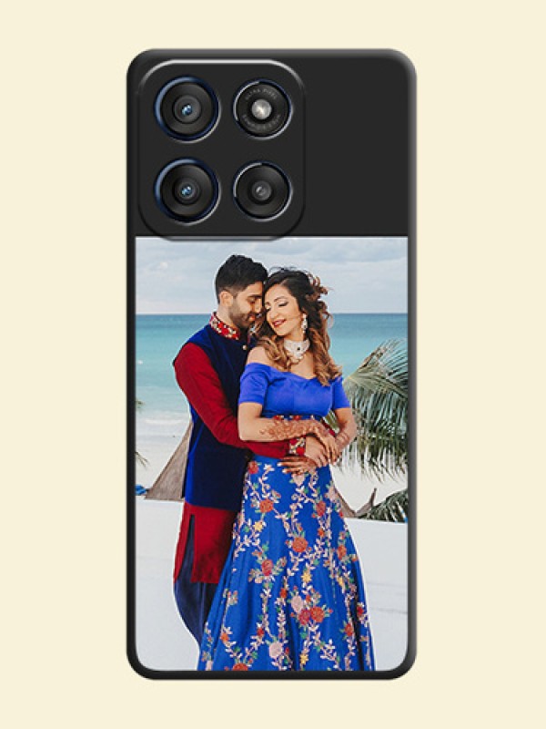 Image Upload With Space Black Color On Custom Soft Matte Mobile Back Cover - Motorola Edge 60 Stylus