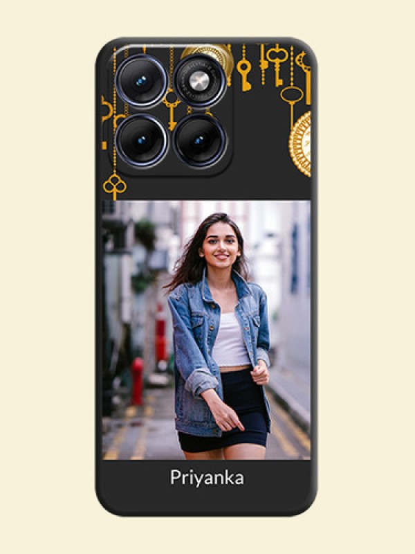 Decorative Design with Text On Space Black Custom Soft Matte Mobile Back Cover - Motorola Edge 70 5G
