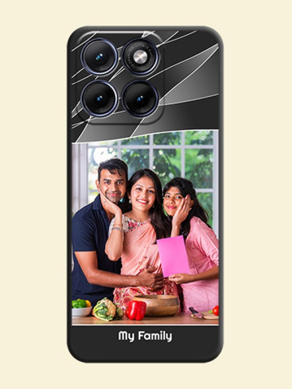 Mixed Wave Lines on Photo On Space Black Custom Soft Matte Mobile Back Cover - Motorola Edge 70 5G