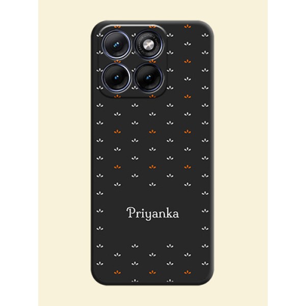 Simple Pattern With Custom Text On Space Black Custom Soft Matte Mobile Back Cover - Motorola Edge 70 5G Simple Pattern With Custom Text On Space Black Custom Soft Matte Mobile Back Cover - Motorola Edge 70 5G
