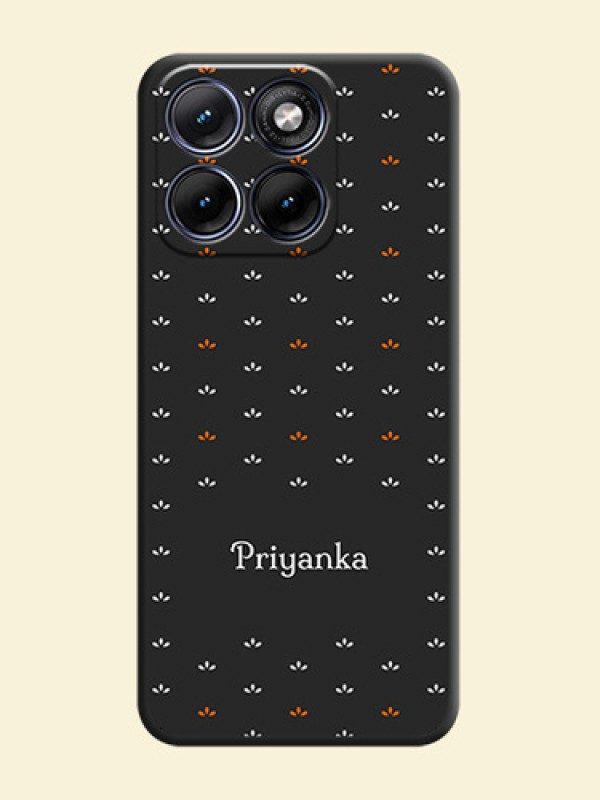 Simple Pattern With Custom Text On Space Black Custom Soft Matte Mobile Back Cover - Motorola Edge 70 5G