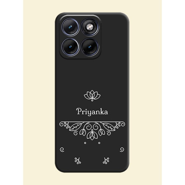 Lotus Garden Custom Text On Space Black Custom Soft Matte Mobile Back Cover - Motorola Edge 70 5G Lotus Garden Custom Text On Space Black Custom Soft Matte Mobile Back Cover - Motorola Edge 70 5G