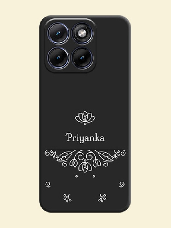Lotus Garden Custom Text On Space Black Custom Soft Matte Mobile Back Cover - Motorola Edge 70 5G