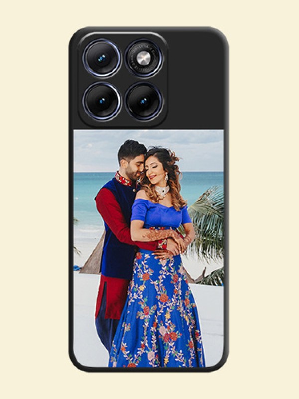 Image Upload With Space Black Color On Custom Soft Matte Mobile Back Cover - Motorola Edge 70 5G