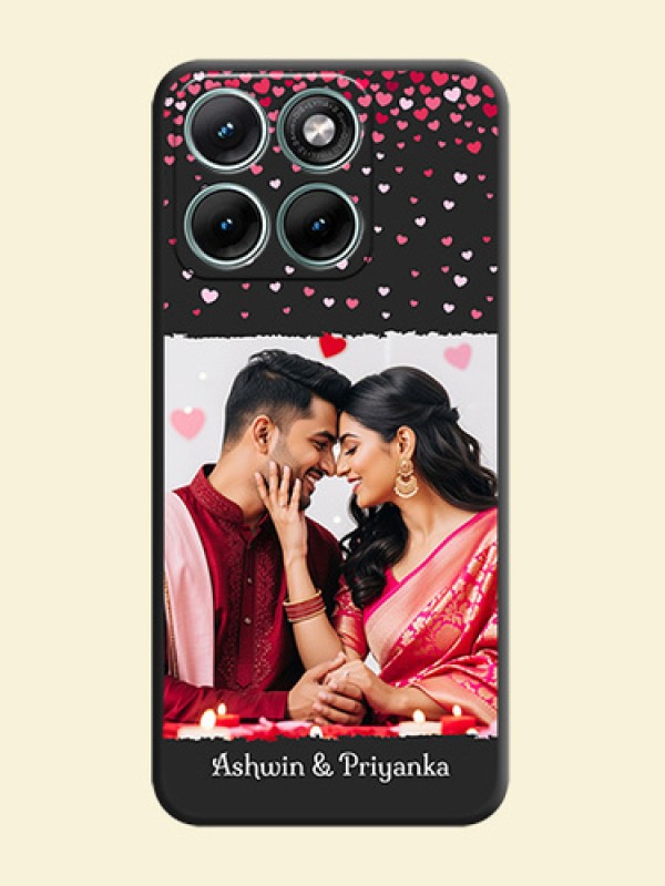 Fall in Love with Your Partner on Photo On Space Black Custom Soft Matte Mobile Back Cover - Motorola Edge 70 Fusion