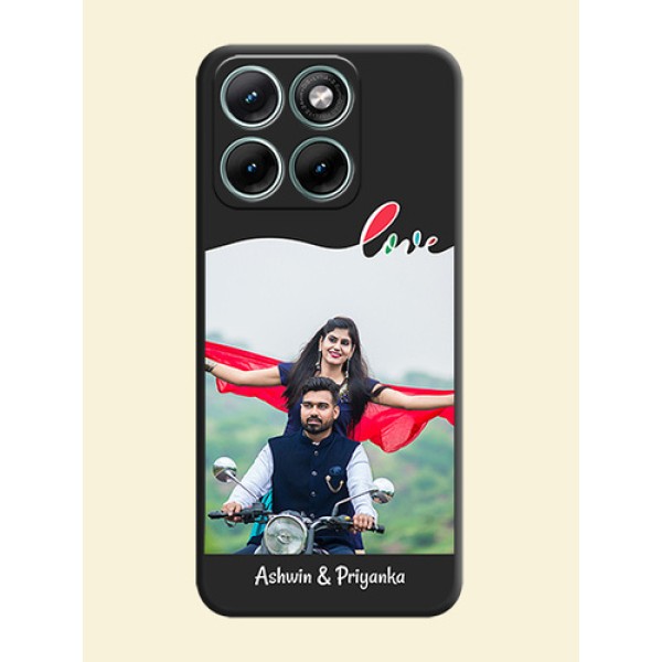 Fall in Love Pattern with Picture on Photo On Space Black Custom Soft Matte Mobile Back Cover - Motorola Edge 70 Fusion Fall in Love Pattern with Picture on Photo On Space Black Custom Soft Matte Mobile Back Cover - Motorola Edge 70 Fusion