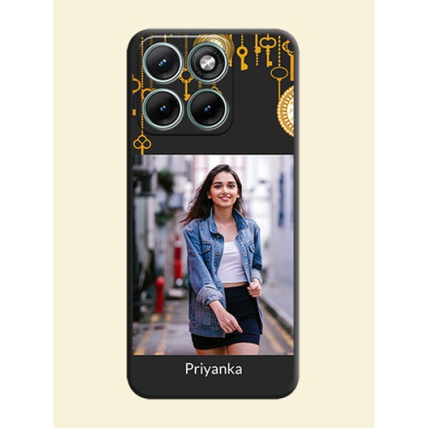 Decorative Design with Text On Space Black Custom Soft Matte Mobile Back Cover - Motorola Edge 70 Fusion Decorative Design with Text On Space Black Custom Soft Matte Mobile Back Cover - Motorola Edge 70 Fusion
