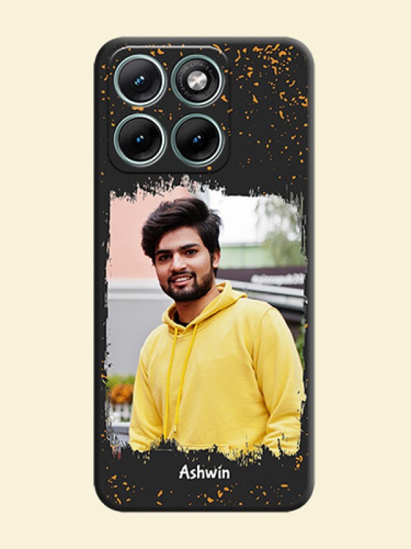 Spray Free Design on Photo On Space Black Custom Soft Matte Mobile Back Cover - Motorola Edge 70 Fusion