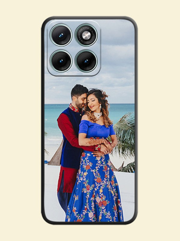 Full Single Pic Upload On Space Black Custom Soft Matte Mobile Back Cover - Motorola Edge 70 Fusion