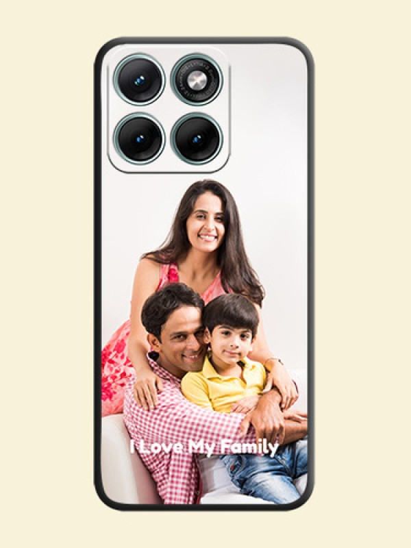 Full Single Pic Upload With Text On Space Black Custom Soft Matte Mobile Back Cover - Motorola Edge 70 Fusion