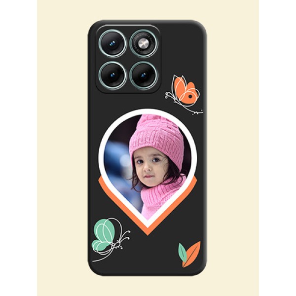 Upload Pic With Simple Butterly Design On Space Black Custom Soft Matte Mobile Back Cover - Motorola Edge 70 Fusion Upload Pic With Simple Butterly Design On Space Black Custom Soft Matte Mobile Back Cover - Motorola Edge 70 Fusion