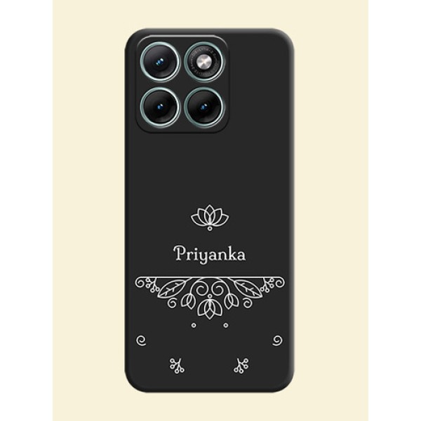 Lotus Garden Custom Text On Space Black Custom Soft Matte Mobile Back Cover - Motorola Edge 70 Fusion Lotus Garden Custom Text On Space Black Custom Soft Matte Mobile Back Cover - Motorola Edge 70 Fusion