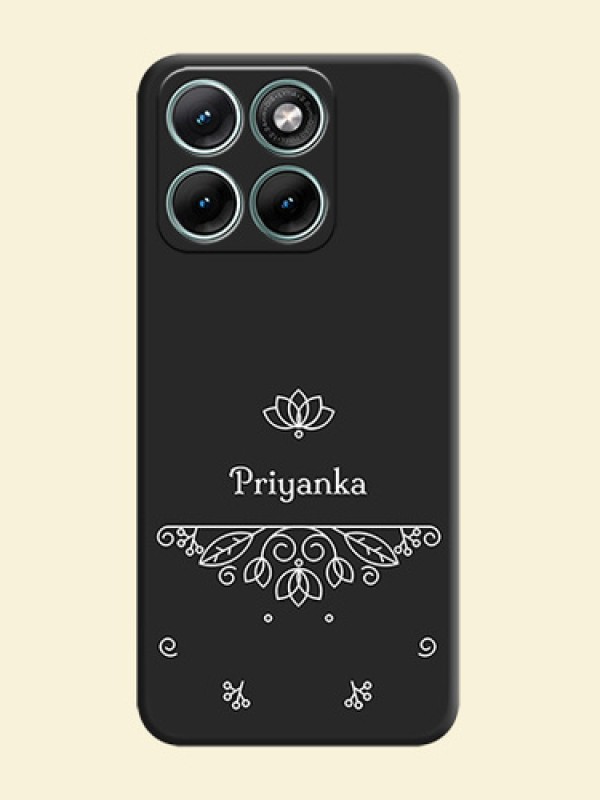 Lotus Garden Custom Text On Space Black Custom Soft Matte Mobile Back Cover - Motorola Edge 70 Fusion