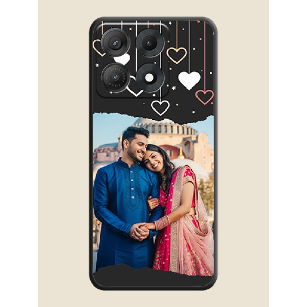 Love Hangings with Splash Wave Picture On Space Black Custom Soft Matte Mobile Back Cover - Motorola Edge 70 Max 5G Love Hangings with Splash Wave Picture On Space Black Custom Soft Matte Mobile Back Cover - Motorola Edge 70 Max 5G