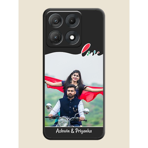Fall in Love Pattern with Picture on Photo On Space Black Custom Soft Matte Mobile Back Cover - Motorola Edge 70 Max 5G Fall in Love Pattern with Picture on Photo On Space Black Custom Soft Matte Mobile Back Cover - Motorola Edge 70 Max 5G