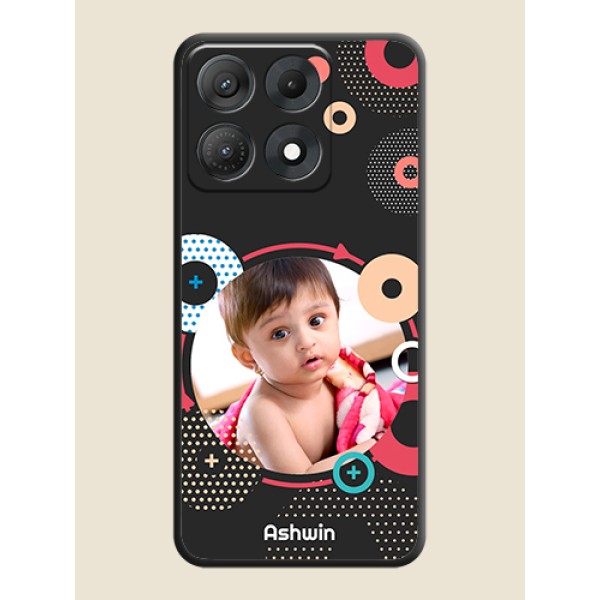 Multicoloured Round Image On Space Black Custom Soft Matte Mobile Back Cover - Motorola Edge 70 Max 5G