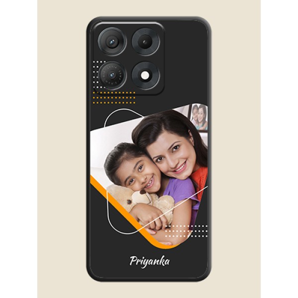 Yellow Triangle on Photo On Space Black Custom Soft Matte Mobile Back Cover - Motorola Edge 70 Max 5G Yellow Triangle on Photo On Space Black Custom Soft Matte Mobile Back Cover - Motorola Edge 70 Max 5G