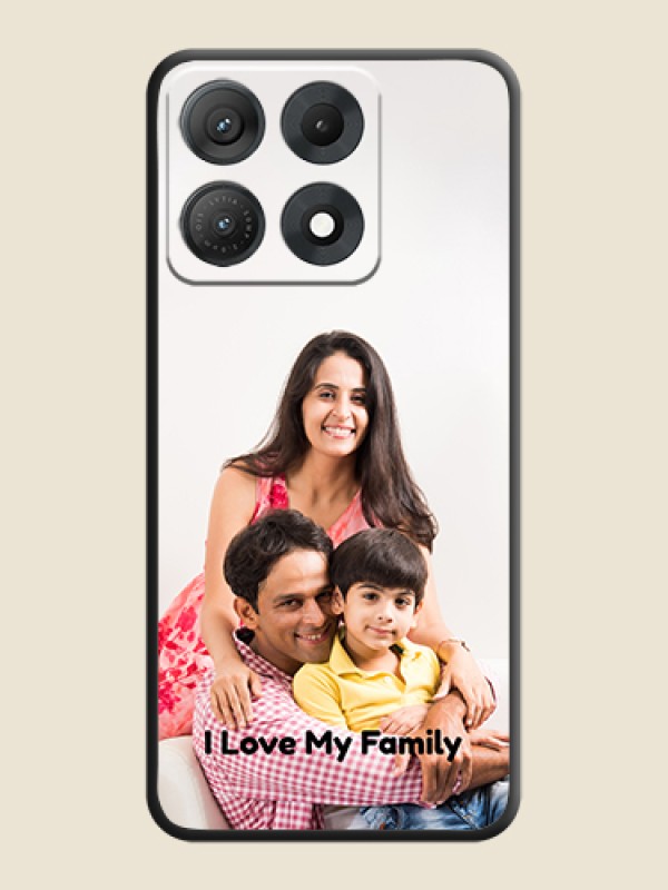 Full Single Pic Upload With Text On Space Black Custom Soft Matte Mobile Back Cover - Motorola Edge 70 Max 5G