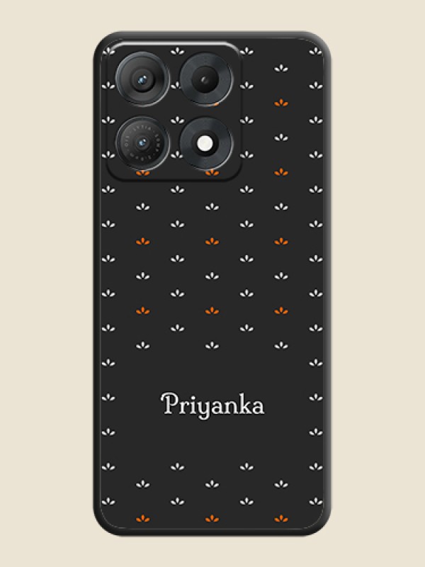 Simple Pattern With Custom Text On Space Black Custom Soft Matte Mobile Back Cover - Motorola Edge 70 Max 5G
