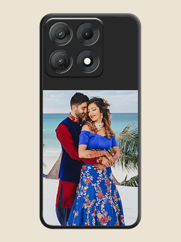 Image Upload With Space Black Color On Custom Soft Matte Mobile Back Cover - Motorola Edge 70 Max 5G