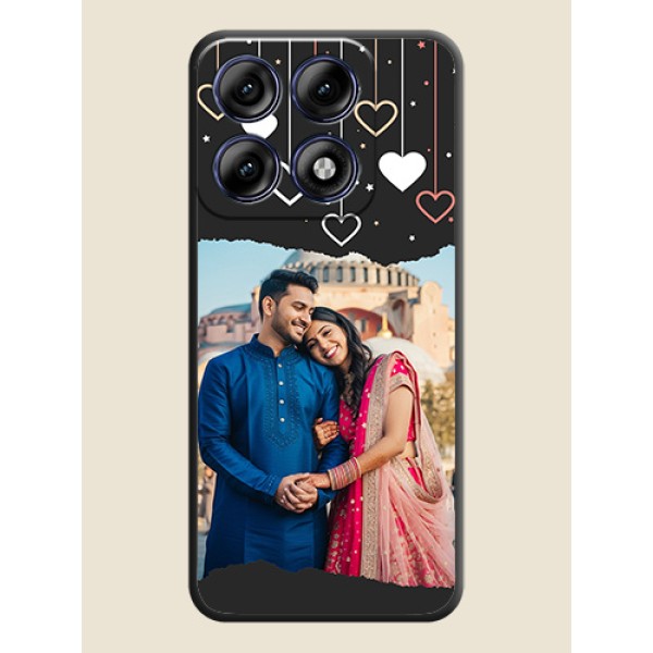 Love Hangings with Splash Wave Picture On Space Black Custom Soft Matte Mobile Back Cover - Motorola Edge 70 Pro 5G