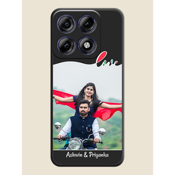 Fall in Love Pattern with Picture on Photo On Space Black Custom Soft Matte Mobile Back Cover - Motorola Edge 70 Pro 5G Fall in Love Pattern with Picture on Photo On Space Black Custom Soft Matte Mobile Back Cover - Motorola Edge 70 Pro 5G